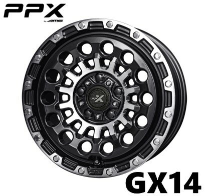 16インチ 5H139.7 5.5J+22 5穴 PPX GX14 ホイール 1本 マットブラック×ポリッシュ KYOHO PPX GX14 共豊 CH