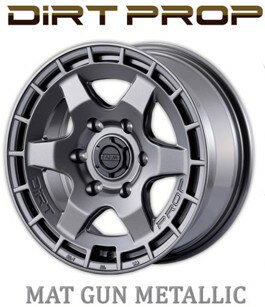 16インチ 6H139.7 7J+38 6穴 1本 ホイール DiRT PROP MOTOR FARM モーターファーム マットガンメタリック