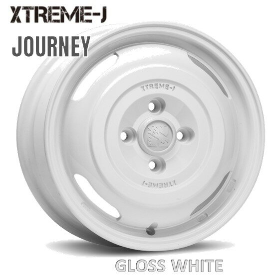 14インチ4H114.3 5J+42 4穴 4本 ホイール XTREME-J JOURNEY MLJ グロスホワイト KY