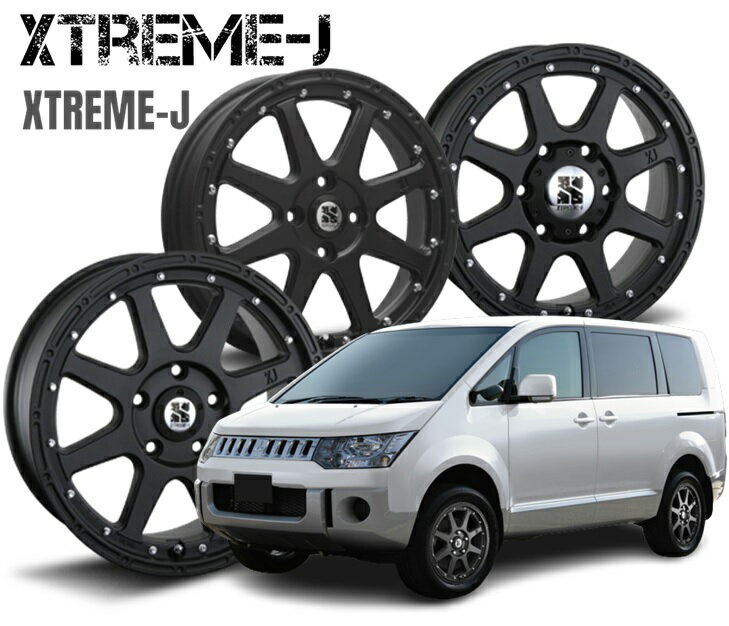 14インチ 4H100 4.5J+43 4穴 4本 エクストリームジェイ ホイール XTREME-J MLJ フラットブラック KY