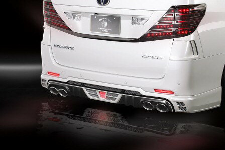 ROWEN ロウェン ヴェルファイア GGH ANH ATH20 後期 Z/ZR リヤハーフスポイラー 4本出し専用 塗装済 プレミアムエディション PREMIUM Edition1T002P01# トミーカイラ