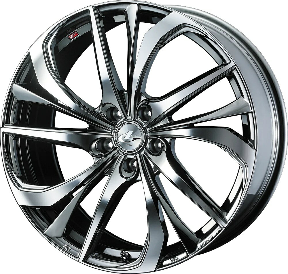 19インチ 5H114.3 8.0J 8J+43 5穴 ウェッズ レオニス ティーイー ホイール 1本 BMCMC ブラックメタルコート ミラーカット WEDS LEONIS TE