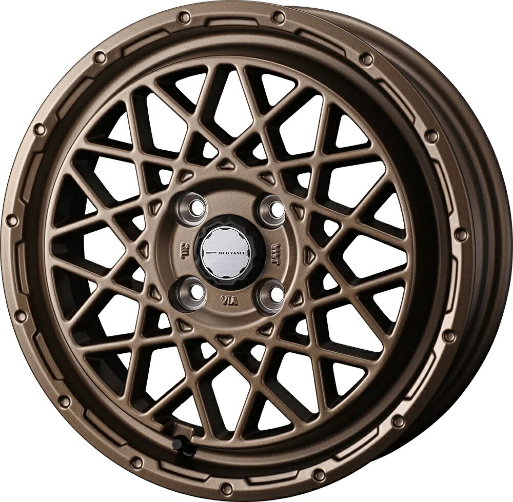 WEDS ウェッズ MUD VANCE 09 ホイール 14インチ 4H100 4.5J+45 1本 4穴 マッドヴァンス マットブロンズ