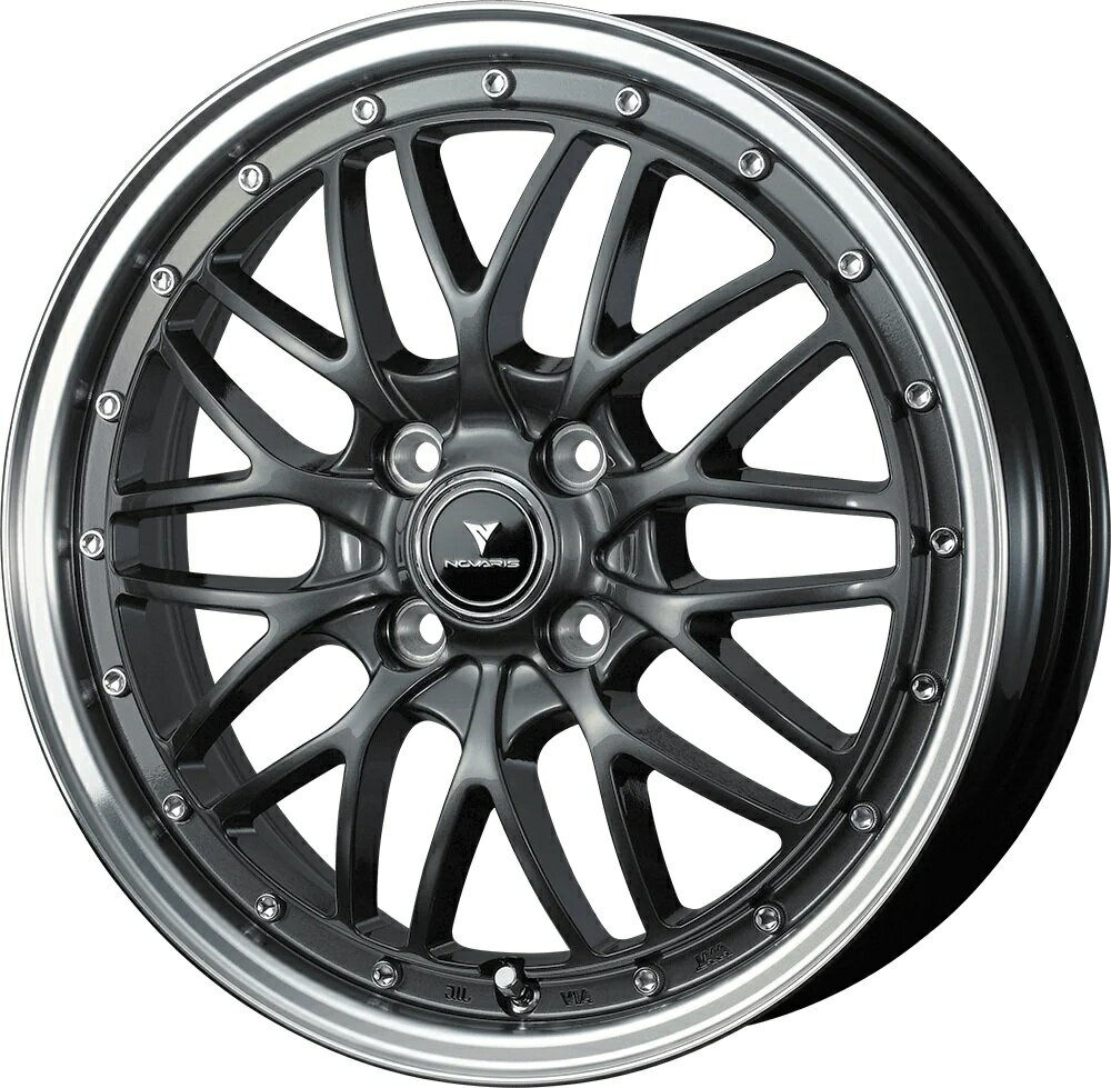 WEDS ウェッズ NOVARIS ASSETE M1 ホイール 15インチ 4H100 4.5J+45 1本 4穴 ノヴァリス アセット ガンメタ/リムポリッシュ