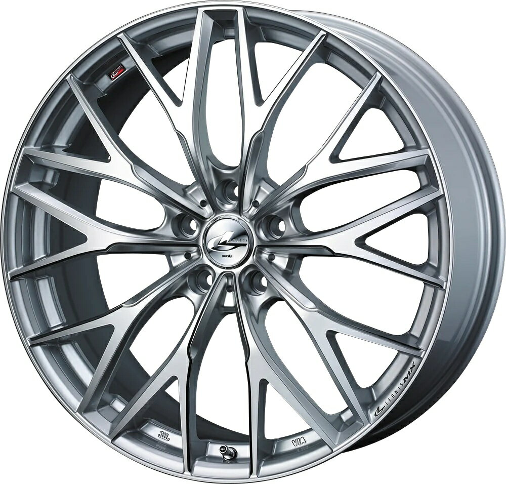 17インチ 5H114.3 7.0J 7J+42 5穴 ウェッズ レオニス エムエックス ホイール 4本 HSIII SC ハイパーシルバーIII SCマシニング WEDS LEONIS MX