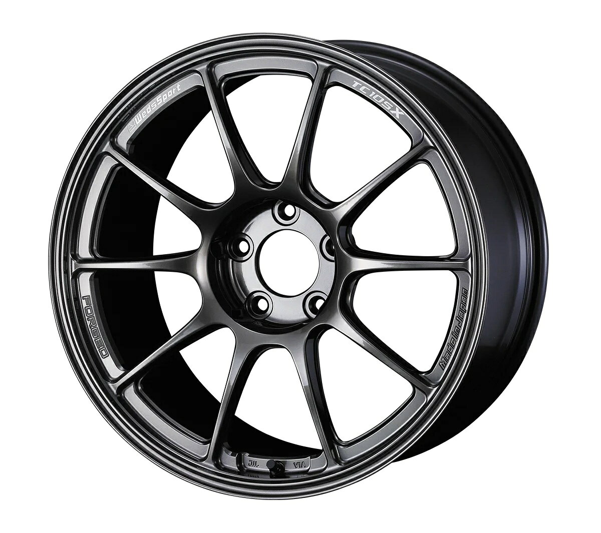 18インチ 5H114.3 9.5J+35 5穴 鍛造 ホイール 1本 EJ-TITAN WEDS WedsSport TC105X FORGED