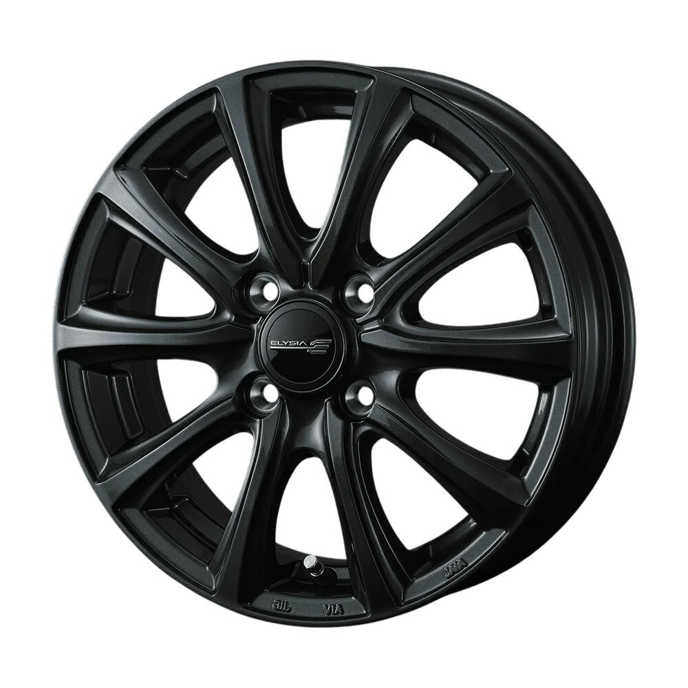 15インチ 4H100 5.5J+42 4穴 エリシア ホイール 1本 ガンメタリック WEDS ELYSIA