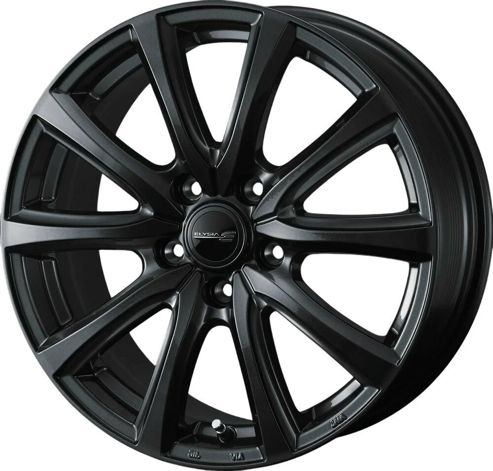 17インチ 5H114.3 7.0J 7J+48 5穴 エリシア ホイール 1本 ガンメタリック WEDS ELYSIA