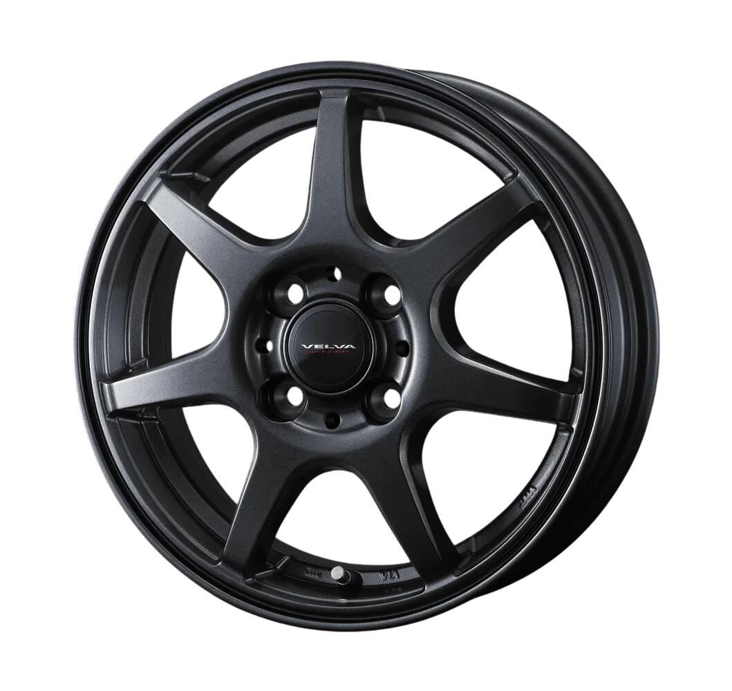 14インチ 4H100 4.5J+50 4穴 ヴェルヴァ ワンダー エブリイワゴン用ホイール 4本 ディープメタル WEDS VELVA WONDER