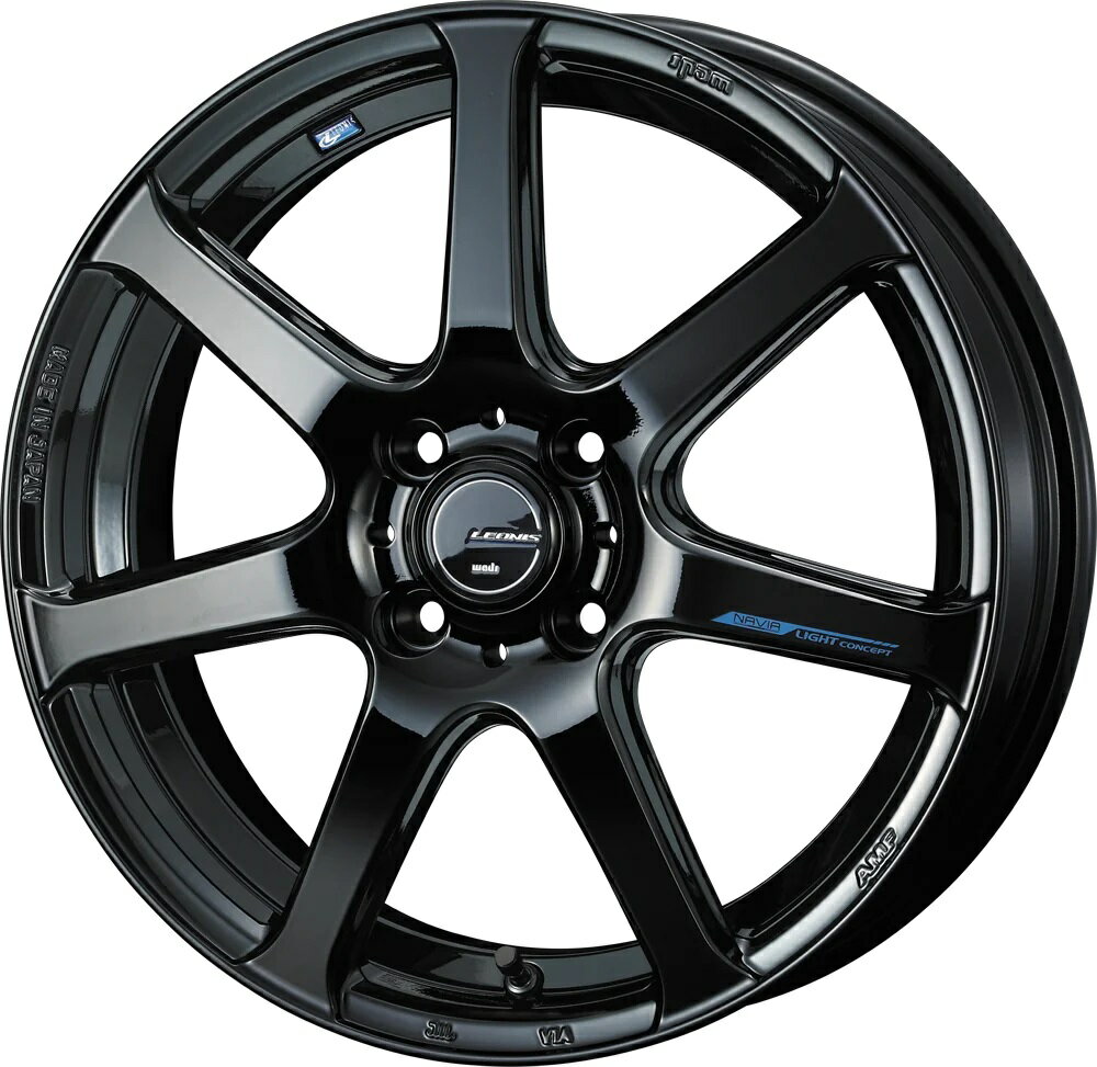 WEDS ウェッズ LEONIS NAVIA 07 ホイール 15インチ 4H100 4.5J+45 4本 4穴 レオニス プレミアムブラック PBK