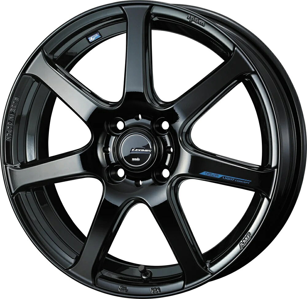 【メーカー名】WEDS/ウェッズLEONIS NAVIA 07/ウェッズ レオニス ナヴィア ゼロセブン【適合車種】【サイズ】17インチ 4H100 6.5J+50 1本　ハブ径：φ65【商品名】ホイール【セット内容】センターキャップ、ブラックスチールエアバルブ、スポーク転写ステッカー付属。【塗装/未塗装】-【カラー】プレミアムブラック PBK【素材】-【特記事項】ナットホール径：φ30。※アダプターは付属しません。【定価】open【納期】納期はメーカーの在庫や生産状況によって異なりますのでトラブル防止の為、必ず事前にお問い合わせ下さい。【送料/配送】■この商品の基本送料(本州、四国、九州)は【 送料無料 】となります。■北海道送料は【 送料無料 】となります。(※北海道送料が掛る場合、会計時に自動計算されませんのでご注意ください。)