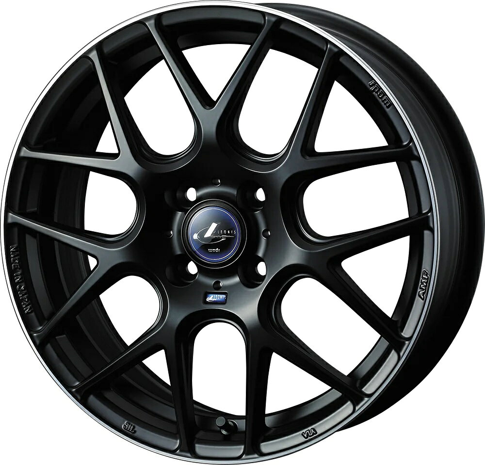 Rakuten - 17インチ 4H100 6.5J+42 4穴 ウェッズ レオニス ナヴィア ゼロシックス ホイール 1本 マットブラックリムポリッシュ MBP WEDS LEONIS NAVIA 06