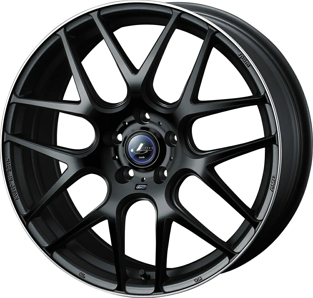 Rakuten - 18インチ 5H114.3 7.0J 7J+53 5穴 ウェッズ レオニス ナヴィア ゼロシックス ホイール 4本 マットブラックリムポリッシュ MBP WEDS LEONIS NAVIA 06