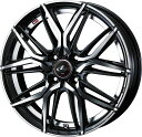 WEDS ウェッズ LEONIS LM ホイール 15インチ 4H100 5.5J+43 1本 4穴 レオニス パールブラック/ミラーカット PBMC(2)