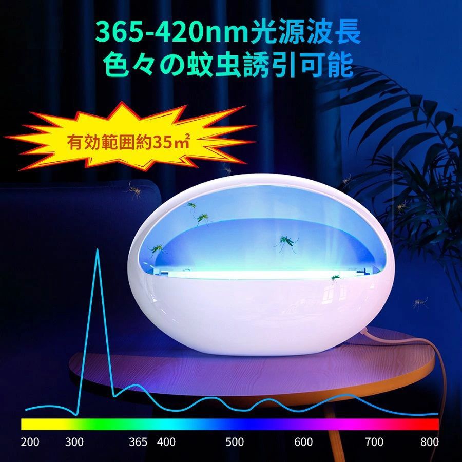 蚊取り器 捕虫器 こばえとり ハエ取り 殺虫灯 コバエ 殺虫機 8W LED ライト 光源誘引式捕虫器 虫取り 誘虫灯 粘着シート 捕虫シート 殺虫 静音設計 キッチン リビング 寝室 玄関に設置簡単 シート交換も手軽で衛生的 薬剤不使用でペットや子供に 画像3