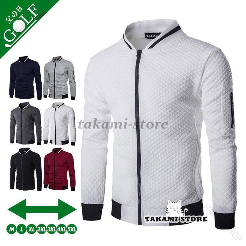 Men's Golf Jacket, Golf Wear, Golf Hoodie, Blouson, Outerwear, Long Sleeve, Zipper, Zip-up, Sportswear, Spring, Summer, Autumn, Winter