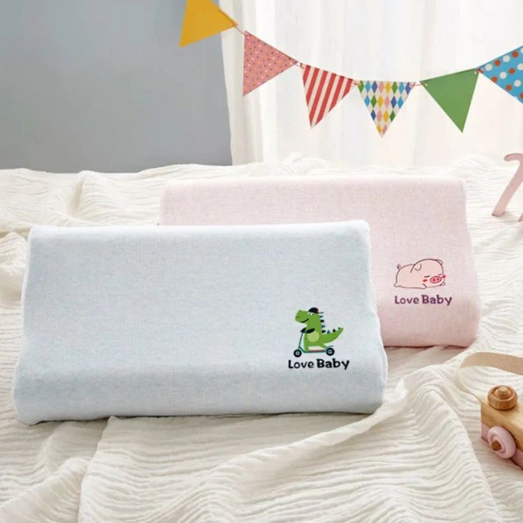 枕 子供 ジュニア枕 子供まくら 3点セット ソフト 低反発 ピロケース 子供枕 綿枕カバー付き 綿100% 洗える枕 ネックピロー まくら 子 [3]