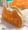 1個 筆箱 ペンケース ふわふわ キャラメル ねこ 猫 ミントチョコ 大容量 ガールズ 文房具/化粧品収納 小物収納 かわいい おしゃれ 手触りの良い 癒しグッ...