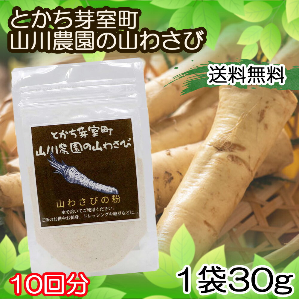 【 山わさび 北海道 粉わさび 国産 わさび 無添加 とかち芽室町 山川農園】 粉わさび 国産 無添 ...