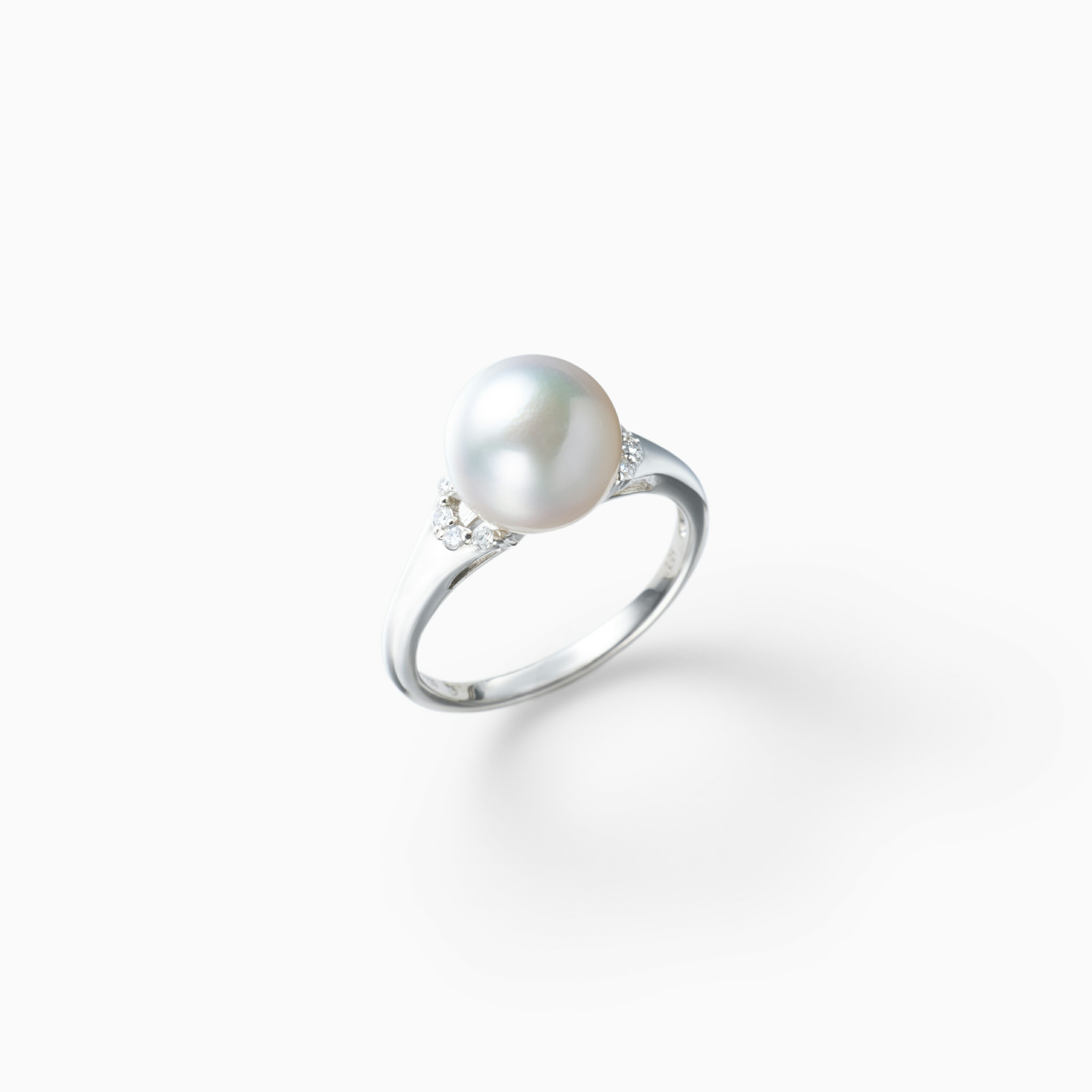 Rakuten - 《真珠大卸からの直販》■同予算帯の中でも最も重厚感のあるオススメデザイン■越物花珠真珠リング[ホワイト系グリーンピンク] 9.0mmUP【送料無料】