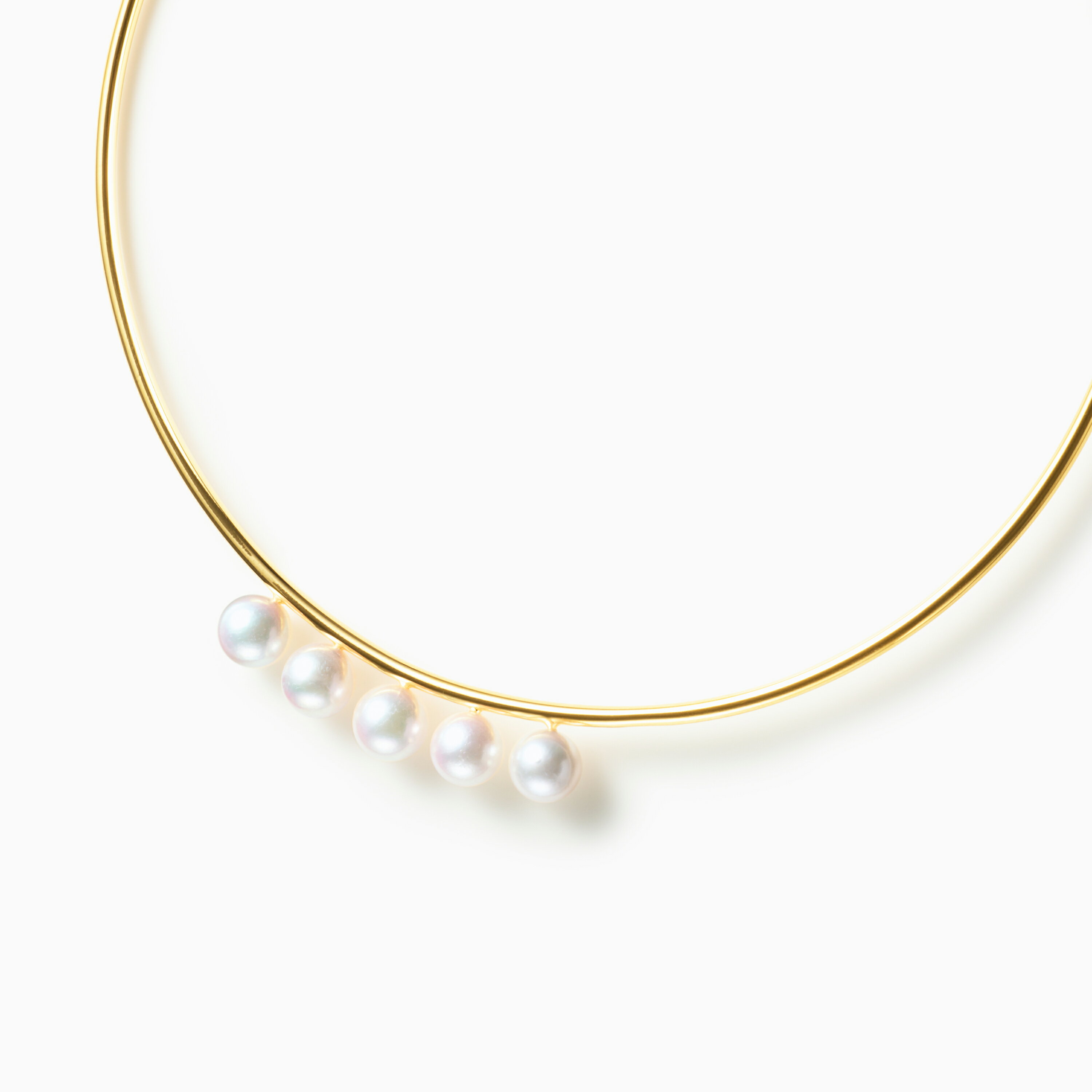 Rakuten - 《真珠大卸からの直販》■セレブカジュアルパールチョーカー■越物アコヤ本真珠7.5mmUP・SV925製ゴールド色[ホワイト系グリーンピンク] 7.5mmUP【送料無料】