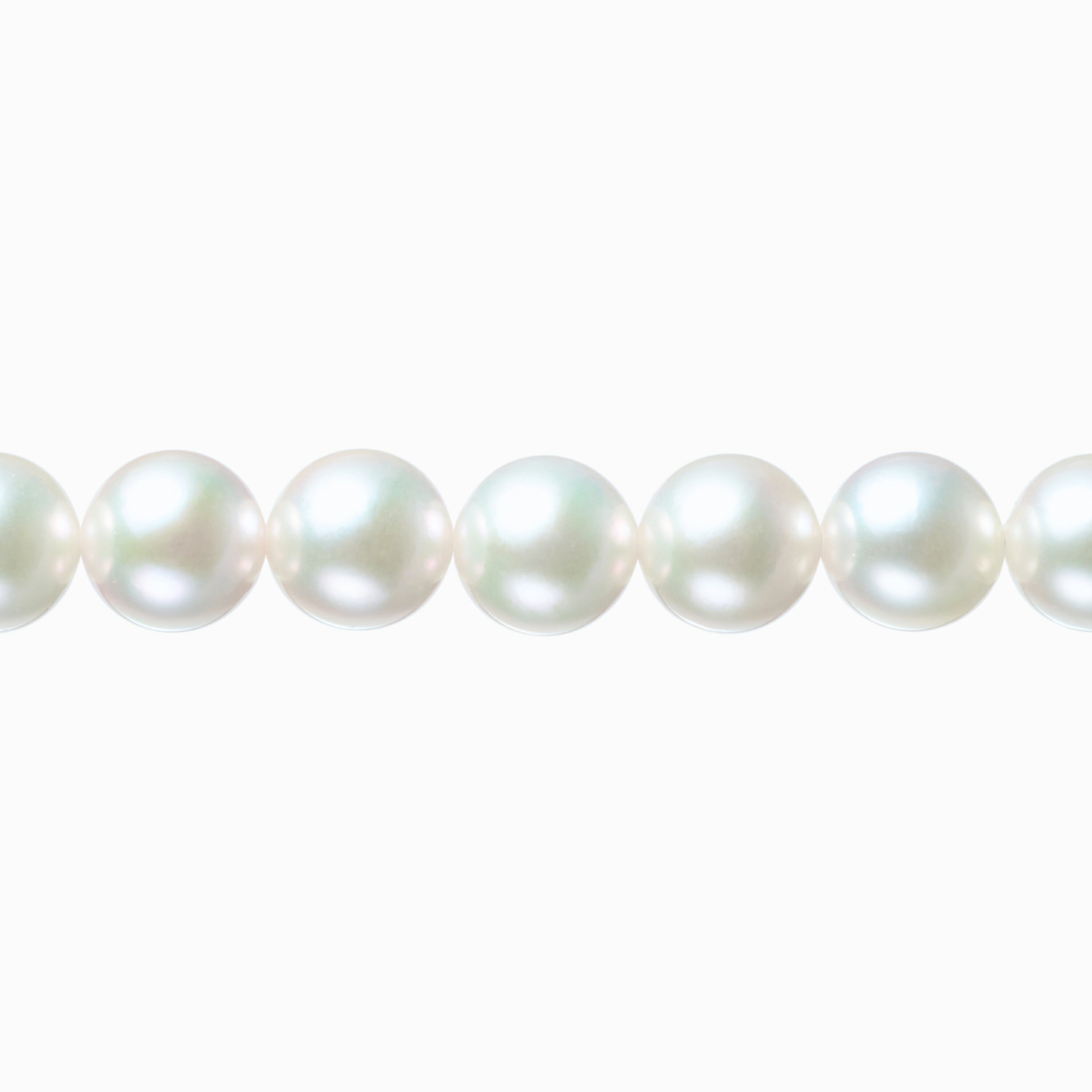 Rakuten - 《真珠大卸からの直販》■テリ評価85点・オフホワイトとグリーンの干渉色が織りなす大人の上品さ■越物花珠真珠ネックレス[オフホワイト系グリーンピンク]8-8.5mm【送料無料】