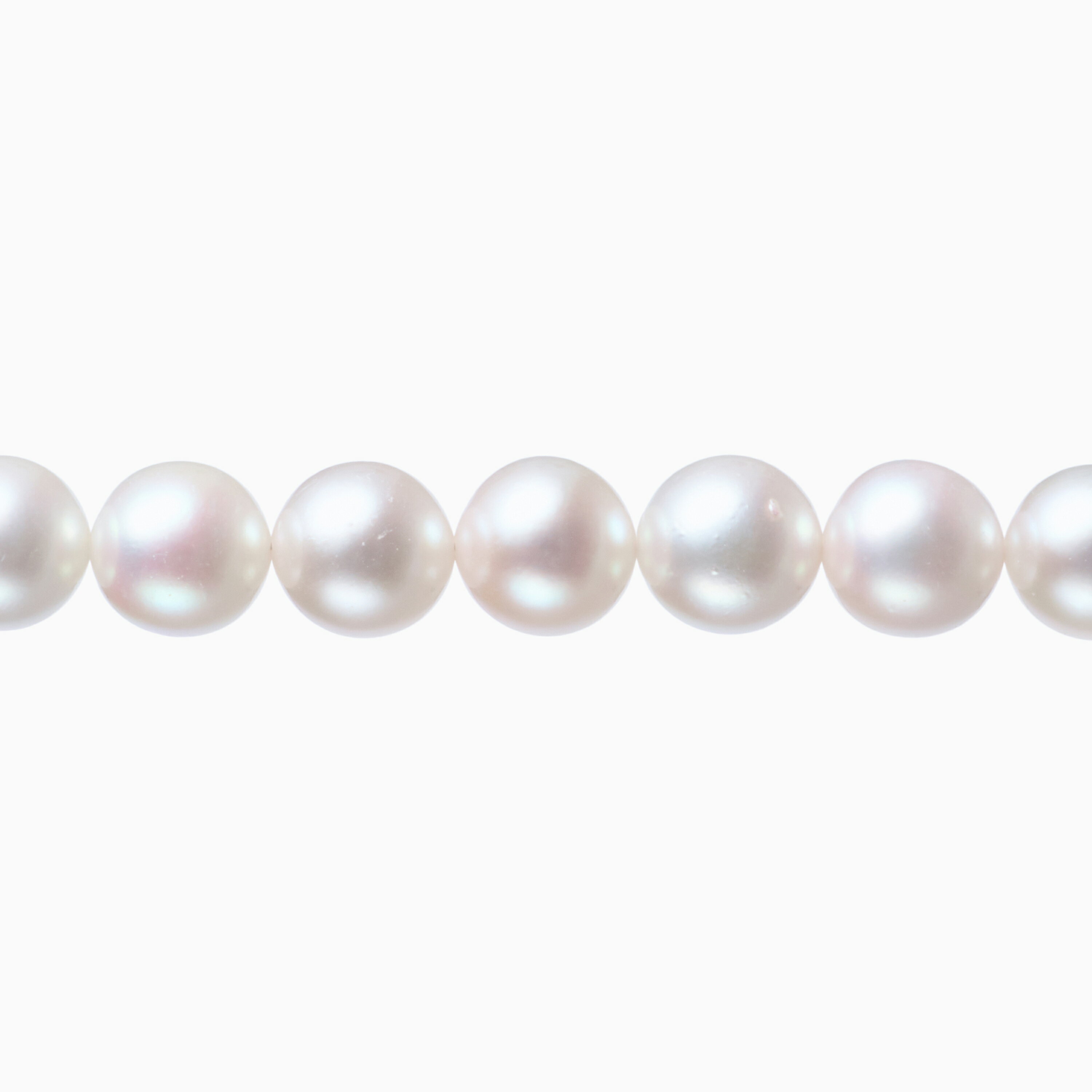 Rakuten - 《真珠大卸からの直販》■ テリ評価85点・数ヶ月ぶりの再入荷、高品質と呼べる王道品質 ■越物アコヤ本真珠ネックレス[ホワイト系ピンクグリーン] 8-8.5mm【送料無料】