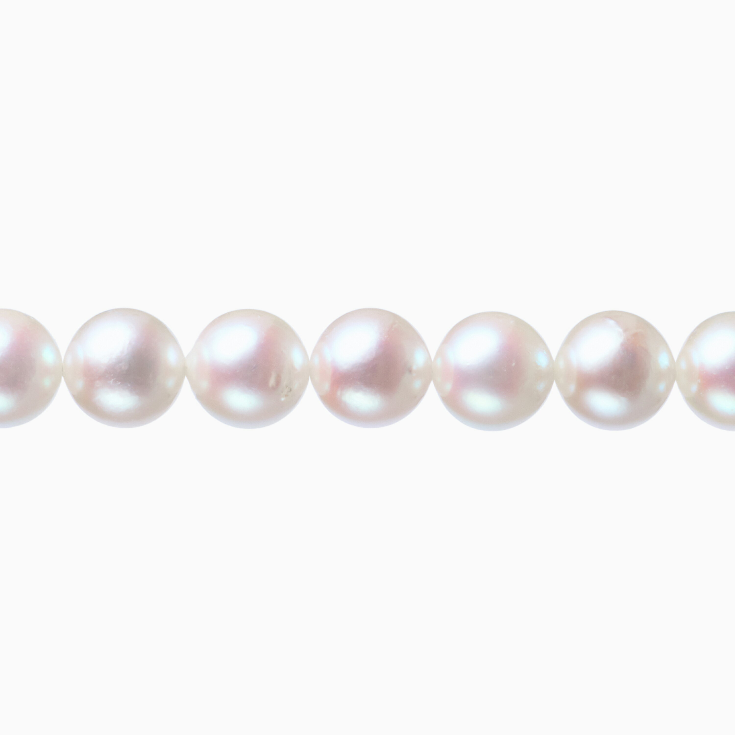 Rakuten - 《真珠大卸からの直販》■テリ評価100点・肌に溶け込む柔らかな輝き、至高のロゼピンク■越物アコヤ本真珠ネックレス[ホワイト系ロゼピンク] 7.5-8mm【送料無料】
