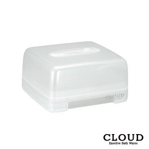 「ハーフティッシュケース CLD-W」【CLOUD クラウド】 ハーフサイズ用 ティッシュケース ティッシュボックス ティッシュカバー 磨りガラス風 透明 高級 日本製 シンカテック SINKATEC