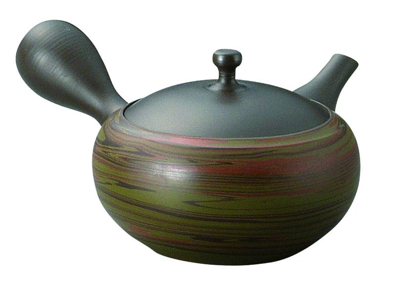 ヤマキイカイ 陶仙燿泥平丸帯網 急須 茶 210ml