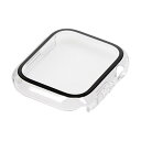 Apple Watch 44mm 45mm 対応 保護カバー ガラスフィルム 一体型 画面保護 表面硬度9H 画面が鮮明 TACTIX(タクトナイン) ブラック クリア OWL-AWCVTAC