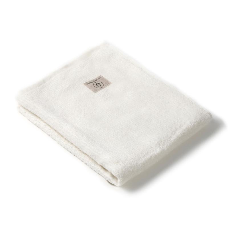 LINEN &amp; BASIC リネン100%パイルバスタオル (77*120cm / 生成り) 軽くてコンパクト (柔らかい/速乾吸水/薄手)