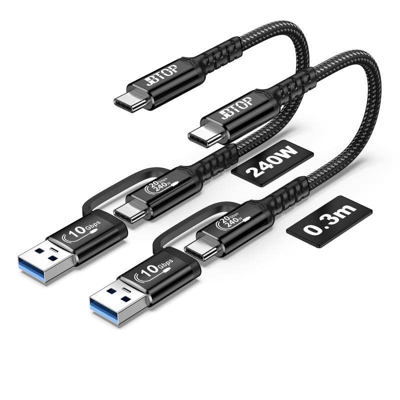 JBTOP 2 in 1 a to c 充電線