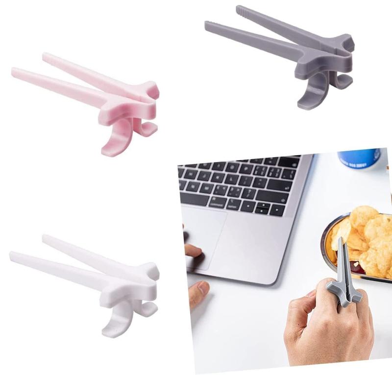 ゲーミング箸 スナックフィンガー箸 ゲーマー向けポテトチップストング 指箸 指の袖をゲームし3膳 キー..