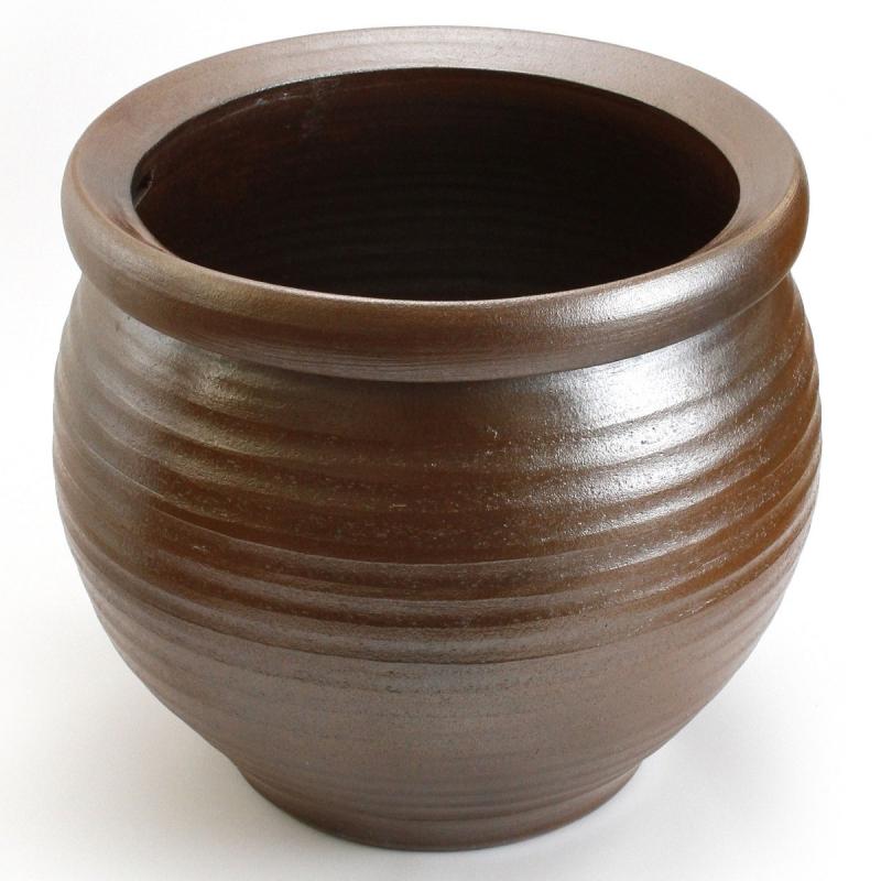 信楽焼水瓶 利休信楽水瓶 品名:鉄自然紬16号-M103 サイズ幅480x高さ420mm(3)