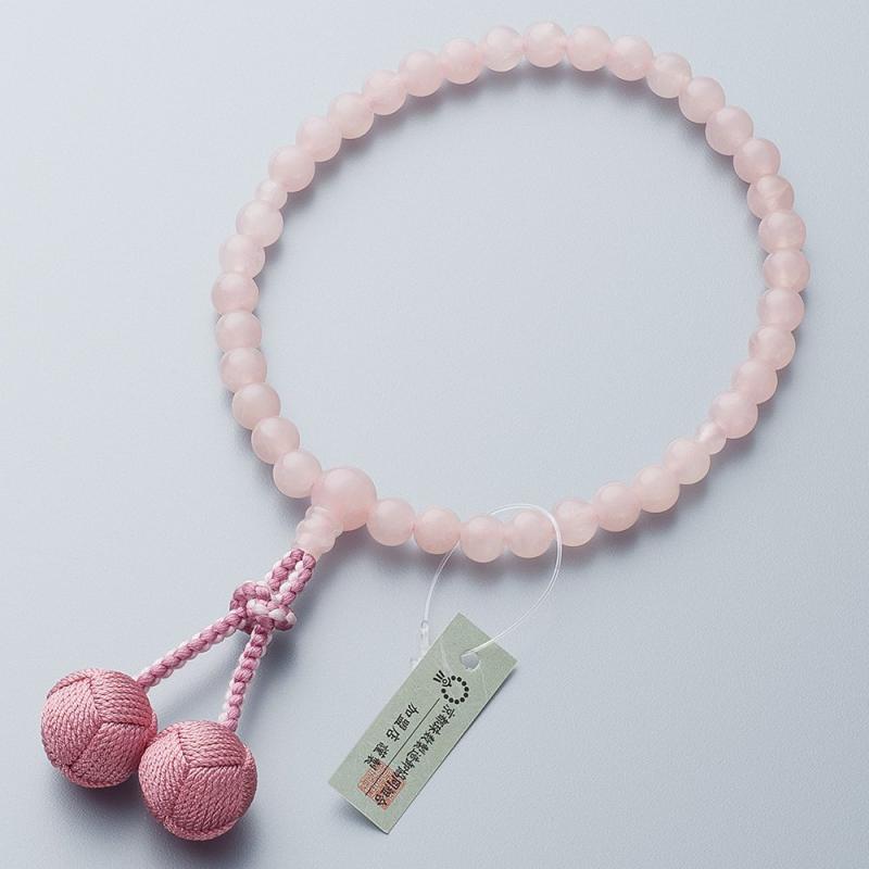 [仏壇屋滝田商店]数珠女性用紅水晶...