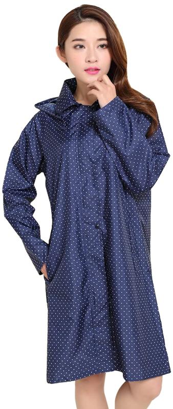 [GRACEZING] レインコート レディース ポンチョ 合羽 雨用ウェア 雨具 パーカ式 Teflon加工 NC布 全身..