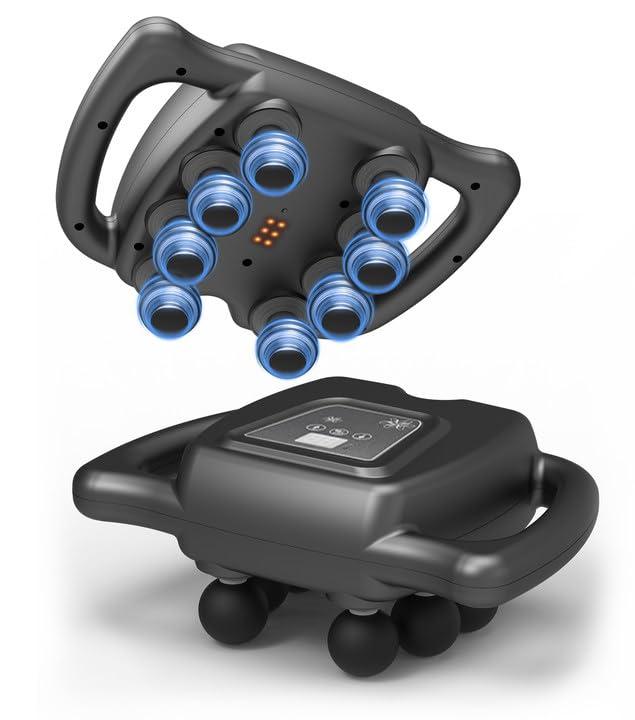 筋膜リリースガン 8倍効率のハンディガン アスリート仕様【9種類ケアモード・99段階振動レベル・20mm深..