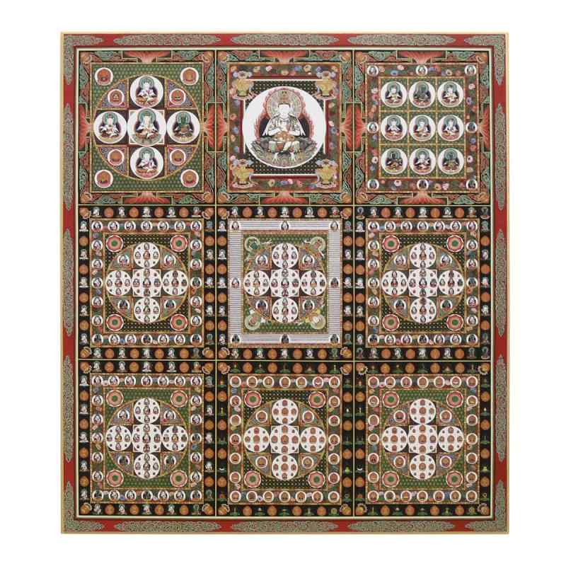 仏画色紙 曼荼羅 金剛界 濃色系