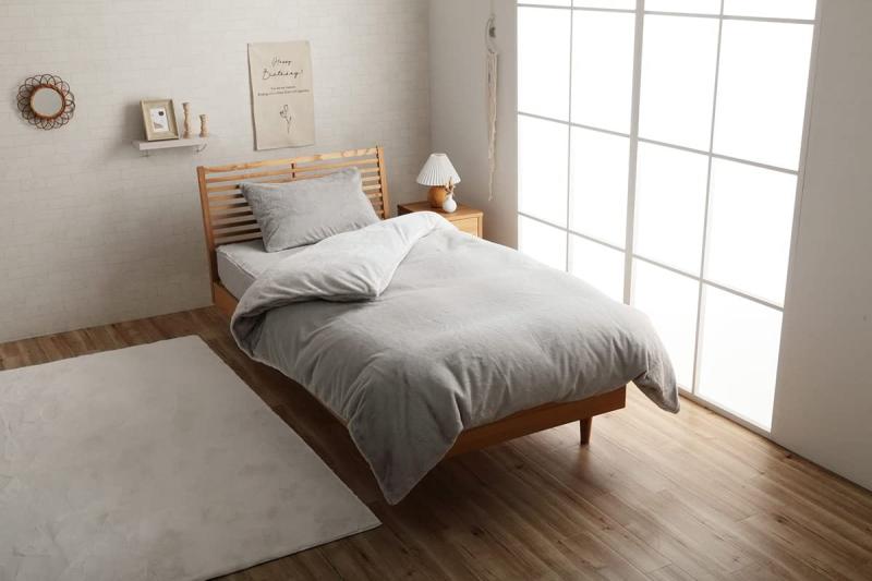 イケヒコ 寝具 ふとん ラピアス 掛け布団カバー 約150×210cm シングル パールグレー 無地 エコ フェイ..