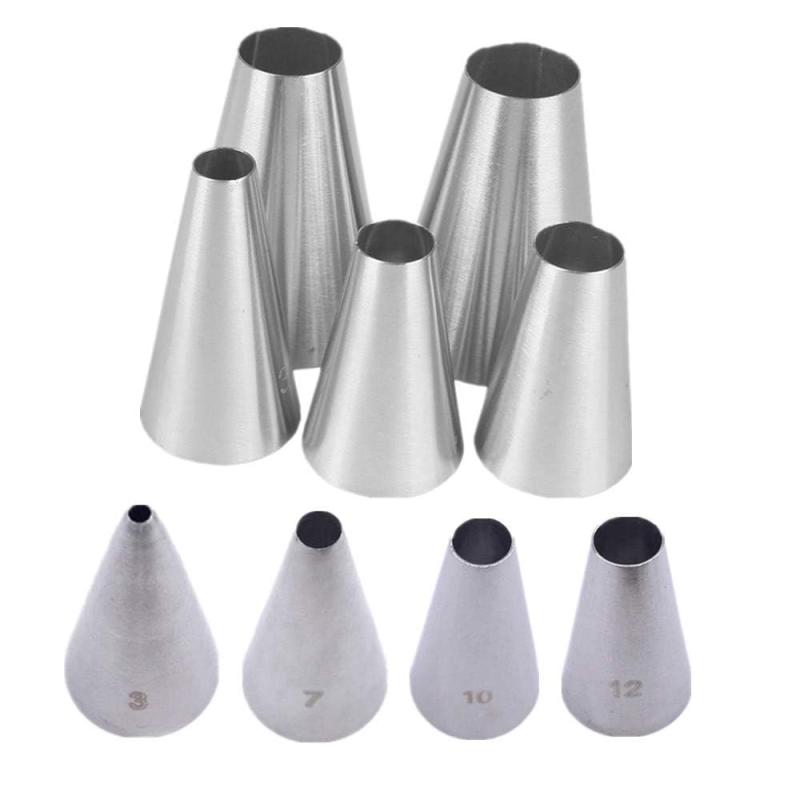 口金 丸 9個セット ステンレス デコレーション 絞り口金 丸型 ケーキデコレーション クッキー マカロン お菓子作り 製菓用品
