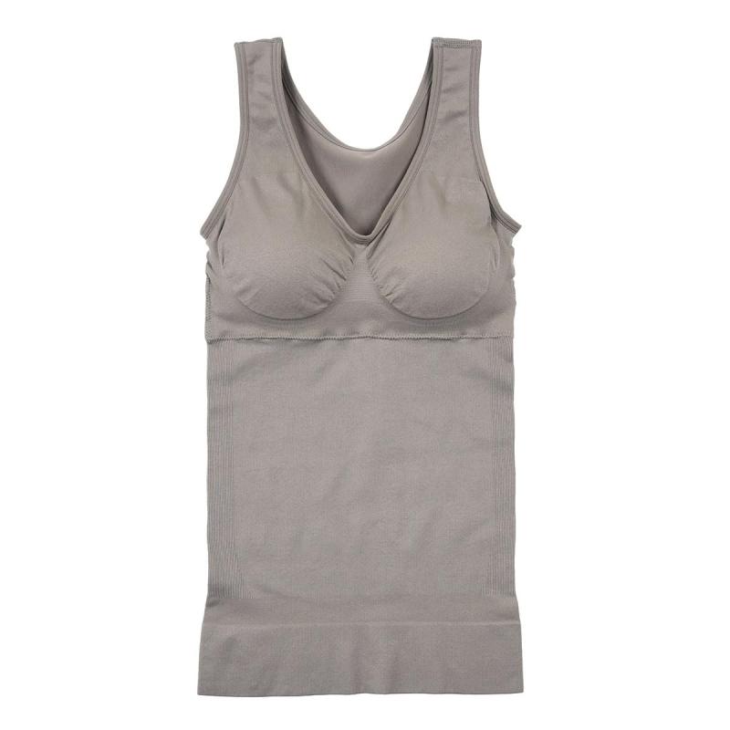 [フクスケ] シェイプインナー【ふふふなここち】 カップ付き補正タンクトップ 1枚組 シームレス仕様 カップ取り外し可能 福助 レディース