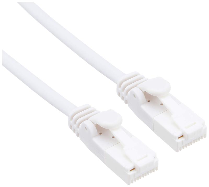 エレコム LANケーブル ツメが折れない スーパーフラット CAT6準拠 ホワイト