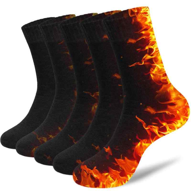 楽天sinkouecomart[GAOTEK] 靴下 メンズ ソックス 冬 5足セット 防寒靴下 厚手 防寒 暖かい あったか 吸汗消臭 耐久性 伸縮性 保温 室内 アウトドア 登山 キャンプ 24-28cm