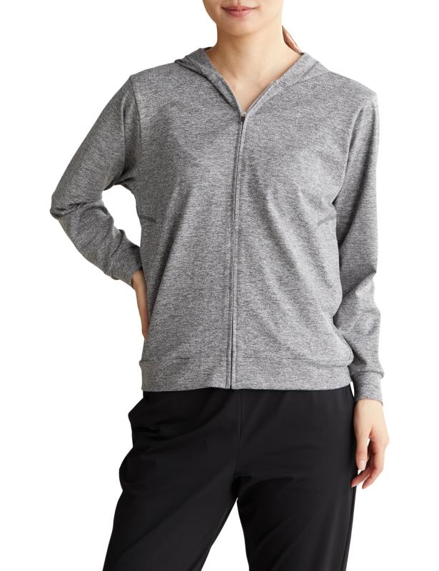 [Danskin] スウェット 吸汗速乾 抗菌防臭 UVケア オールデイアクティブフーディー DC524105 レディース