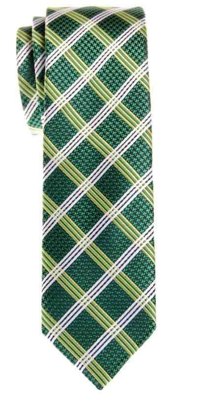 (リトリーズ) RETREEZ エレガント ビンテージ タータンチェック 織布 マイクロファイバー スキニー ネクタイ - 多色展開