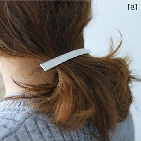 ヘアクリップ 韓国 合金 スプリング式 ポニーテール用 トップ用 ファッション 髪飾...
