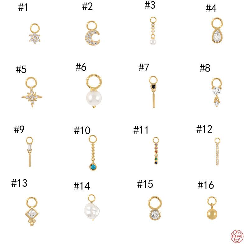 Rubellite - S925 銀 earrings charm ビーズペンダントイヤリングアクセサリー 出勤 着 イヤリング ペンダント 女性
