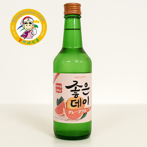 ジョウンデー 良い日 韓国焼酎 グレープフルーツ味 360ml フルーツ焼酎 果実酒 飲み切りサイズ 爽やか 家飲み 女子会【カンシネ食品】 ジョウンデー 良い日 韓国焼酎 グレープフルーツ味 360ml フルーツ焼酎 果実酒 飲み切りサイズ 爽やか 家飲み 女子会【カンシネ食品】