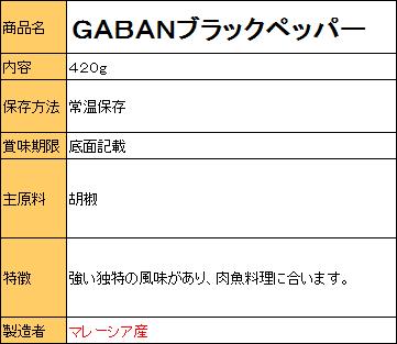 ����Х��GABAN�˥֥�å��ڥåѡ� 420g 1�� ����ܥ ����� ��̳�ѡڥ��󥷥Ϳ��ʡ�